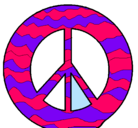 Dibujo Símbolo de la paz pintado por kity