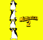 Dibujo Madagascar 2 Pingüinos pintado por demi