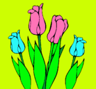 Dibujo Tulipanes pintado por naia