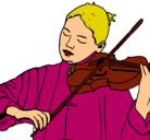 Dibujo Violinista pintado por lina