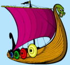 Dibujo Barco vikingo pintado por sully8