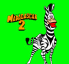 Dibujo Madagascar 2 Marty pintado por nicolay