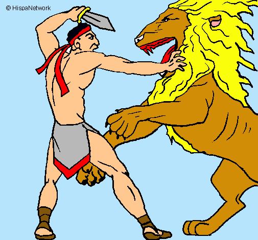 Gladiador contra león