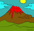 Dibujo Monte Fuji pintado por estefania
