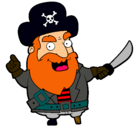 Dibujo Pirata pintado por yael