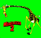 Dibujo Madagascar 2 Melman 2 pintado por johnny