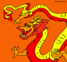Dibujo Dragón chino pintado por LuisMariorojas