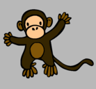 Dibujo Mono pintado por melissa