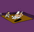 Dibujo Lucha en el ring pintado por rafa