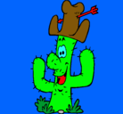 Dibujo Cactus con sombrero pintado por Eduardo