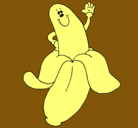 Dibujo Banana pintado por silva