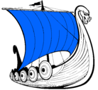 Dibujo Barco vikingo pintado por MIKELITO