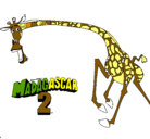 Dibujo Madagascar 2 Melman 2 pintado por david