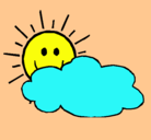 Dibujo Sol y nube pintado por CAROLINARIVERA