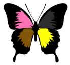 Dibujo Mariposa con alas negras pintado por HANNIA