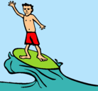 Dibujo Surfista pintado por camila