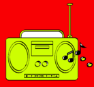 Dibujo Radio cassette 2 pintado por ISABELA