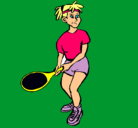 Dibujo Chica tenista pintado por katy