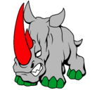 Dibujo Rinoceronte II pintado por MEMITOC