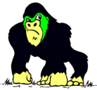 Dibujo Gorila pintado por grethel