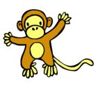 Dibujo Mono pintado por FER