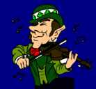 Dibujo Duende tocando el violín pintado por diegool