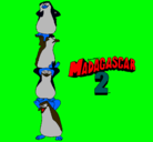 Dibujo Madagascar 2 Pingüinos pintado por juany
