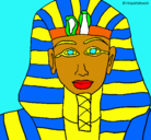 Dibujo Tutankamon pintado por sara