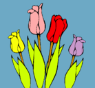 Dibujo Tulipanes pintado por ashley