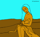 Dibujo Madre con su bebe pintado por ismaeliaron