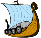 Dibujo Barco vikingo pintado por 2
