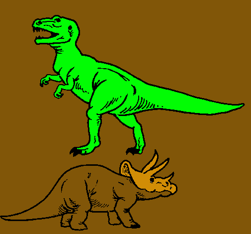 Triceratops y tiranosaurios rex