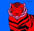 Dibujo Tigre pintado por hugo