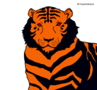 Dibujo Tigre pintado por leo