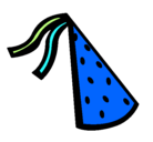 Dibujo Sombrero de cumpleaños pintado por joaquin