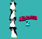 Dibujo Madagascar 2 Pingüinos pintado por estefania
