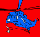 Dibujo Helicóptero al rescate pintado por W