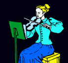 Dibujo Dama violinista pintado por sabrina