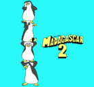 Dibujo Madagascar 2 Pingüinos pintado por gaston