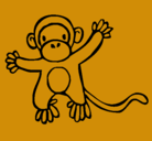 Dibujo Mono pintado por kevin