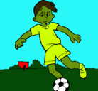 Dibujo Jugar a fútbol pintado por AGUSTIN