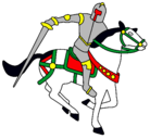 Dibujo Caballero a caballo IV pintado por HERNAN