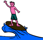 Dibujo Surfista pintado por diego