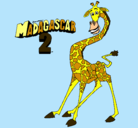 Dibujo Madagascar 2 Melman pintado por fatyyjustin