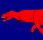 Dibujo Tiranosaurio rex pintado por pablo