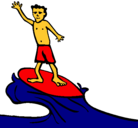 Dibujo Surfista pintado por carlos