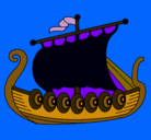 Dibujo Barco vikingo pintado por alejandro