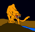 Dibujo Tigre con afilados colmillos pintado por rexy