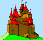Dibujo Castillo medieval pintado por andrea