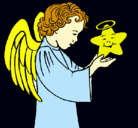 Dibujo Ángel y estrella pintado por ffaf